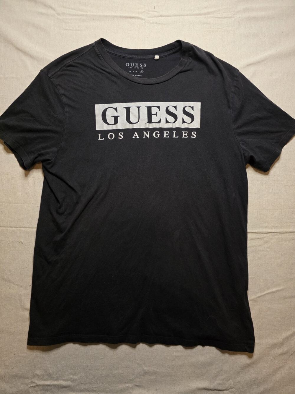 Guess Los Angeles Shirt Mens XL Black Logo Graphic Tee Casual
